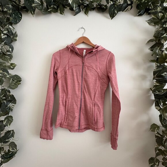 Lululemon Athletic Hooded Define Jacket Nulu Heathered Brier Rose Women’s Sz 6 - Picture 1 of 10